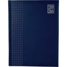 2026 Embossed Square A4 Diary Navy
